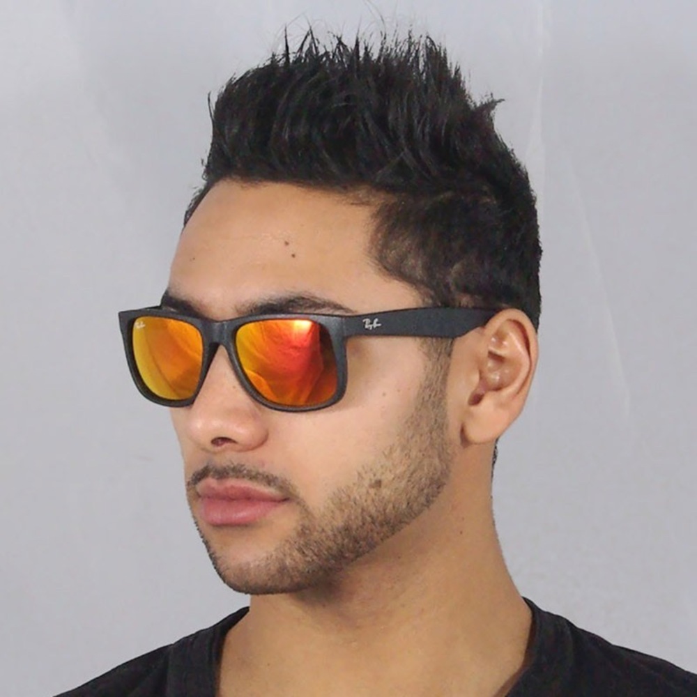 Ray-Ban Polarized Sunglasses Mens Justin RB4165 Flash Mirror Lens 54-16… - Picture 8 of 15